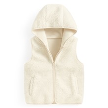 仿羊羔絨連帽背心-童