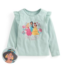 迪士尼系列網紗長袖印花T恤-09-童