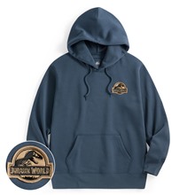 Jurassic World刷毛電繡連帽衫-07-男