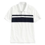 純棉網眼條紋polo衫-男