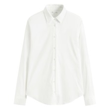 商務彈性長袖襯衫-女