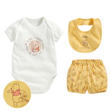 迪士尼系列純棉羅紋套裝組(3入)-Baby