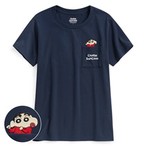 蠟筆小新口袋電繡T恤-05-女