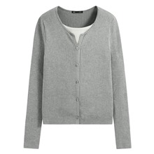 羅紋假兩件毛衣-女