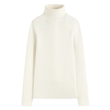 柔軟羅紋高領毛衣-女