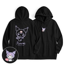 三麗鷗毛圈寬長版印花連帽衫-03-女