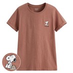 史努比系列竹節棉電繡T恤-女