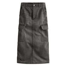 工裝牛仔長裙-女