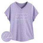 莫代爾V領文字上衣-01-女