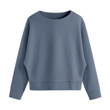 羅馬布連袖寬版上衣-女