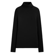 heatup無側縫羅紋高領長袖上衣-女