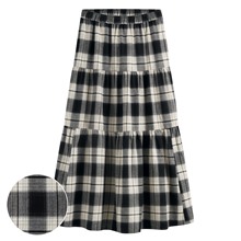 法蘭絨蛋糕長裙-女