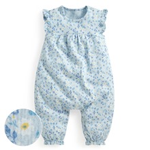 荷葉袖碎花連身衣-Baby