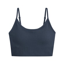 無縫Bra短版細肩帶背心-女