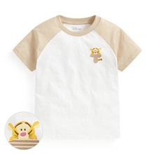 迪士尼系列純棉拉克蘭袖印花T恤-童