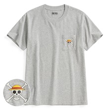 航海王口袋印花T恤-06-男