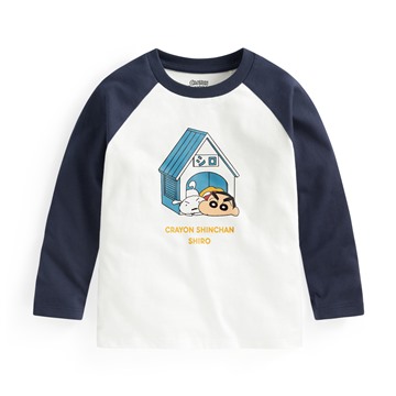 蠟筆小新拉克蘭長袖印花T恤-02-童