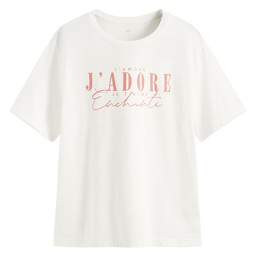 莫代爾寬版文字上衣-女