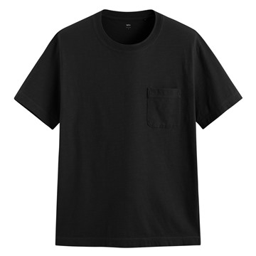 竹節棉口袋圓領T恤-男