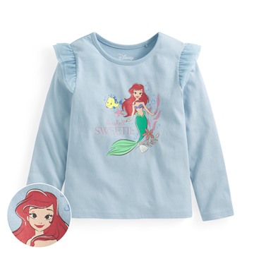 迪士尼系列網紗長袖印花T恤-09-童