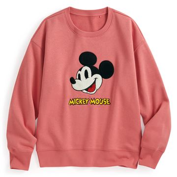 迪士尼系列刷毛電繡圓領衫-07-女