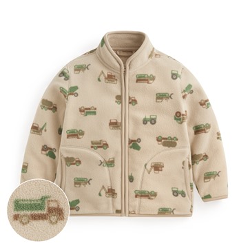 Fleece印花立領外套-童