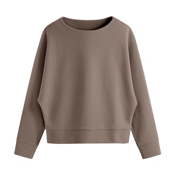 羅馬布連袖寬版上衣-女