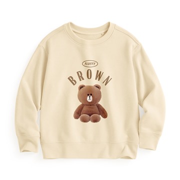 LINE FRIENDS毛圈印花圓領衫-03-童