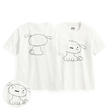 蠟筆小新厚版印花T恤-01-女