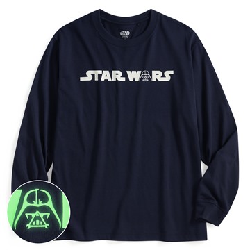 STAR WARS系列寬版長袖印花T恤-01-男