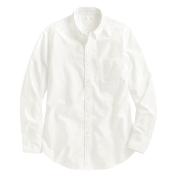 牛津修身長袖襯衫-男