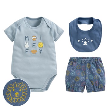 Miffy and Friends純棉羅紋套裝組(3入)-Baby