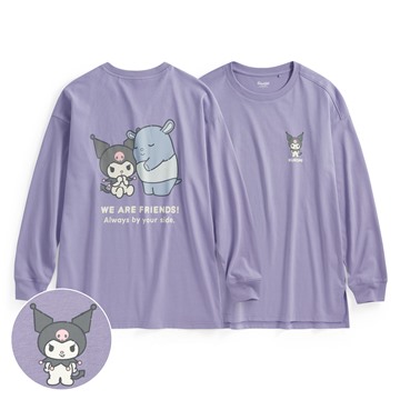 三麗鷗寬長版長袖印花T恤-04-女