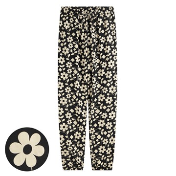 嫘縈花朵印花束口褲-女