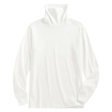 磨毛柔棉高領長袖T恤-男