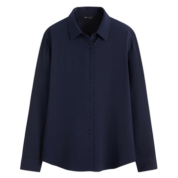 嫘縈長袖襯衫-女