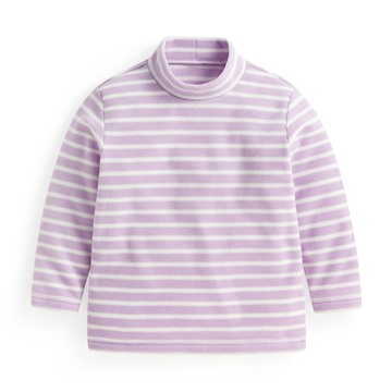 Fleece條紋立領上衣-童