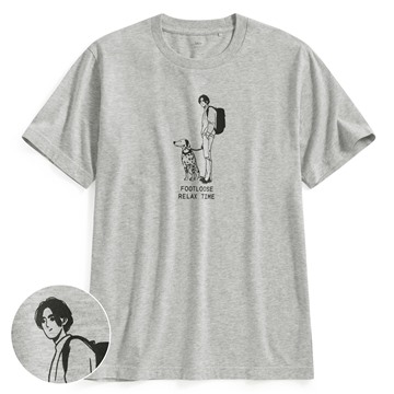 人物印花T恤-男