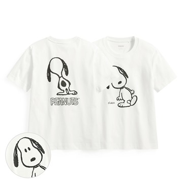 史努比系列厚版印花T恤-02-女