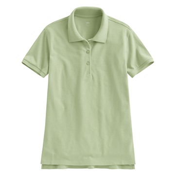 棉質網眼彈性polo衫-女