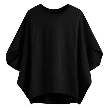 絲光棉五分袖寬版上衣-女