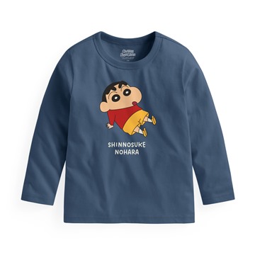 蠟筆小新長袖印花T恤-04-童