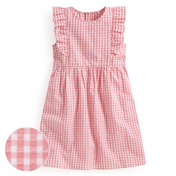 荷葉格紋洋裝-童