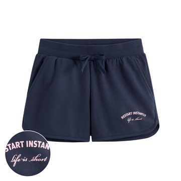 小毛圈文字印花短褲-女
