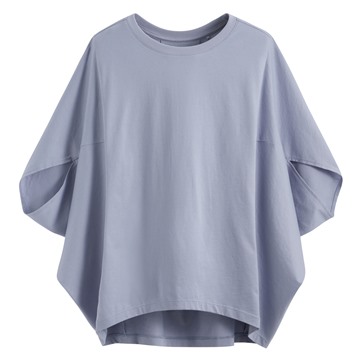 絲光棉五分袖寬版上衣-女