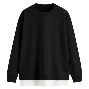 毛圈假兩件寬版上衣-女