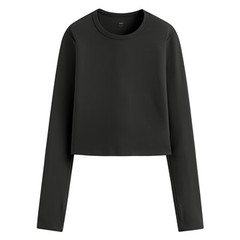 162cm，52kg，舒適不緊身。材質柔軟又不會太薄，穿起來很好看。應該是材質有點厚度的關係，肩線有點凸就不管了。