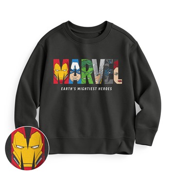 漫威系列毛圈印花圓領衫-01-童