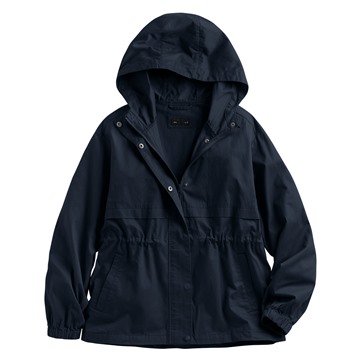 水洗連帽抽繩外套-女