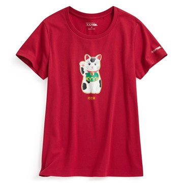 大人的圖鑑印花T恤-01-女